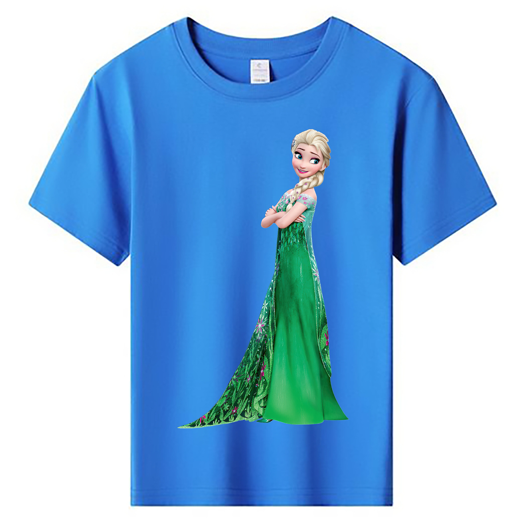 （画像用） アナと雪の女王 アンナ エルサ Frozen Anna Elsa 綿100％キッズTシャツ（フロントプリント）